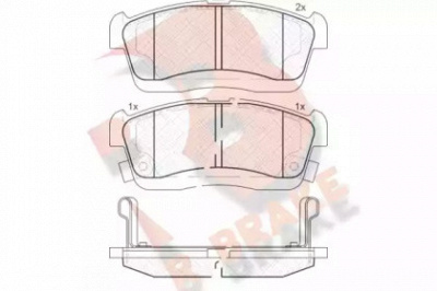 R BRAKE rb1872 -  Комплект тормозных колодок, дисковый тормоз